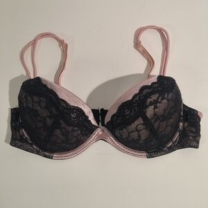 Sentiments Women's 36C Black & Pink Bra
